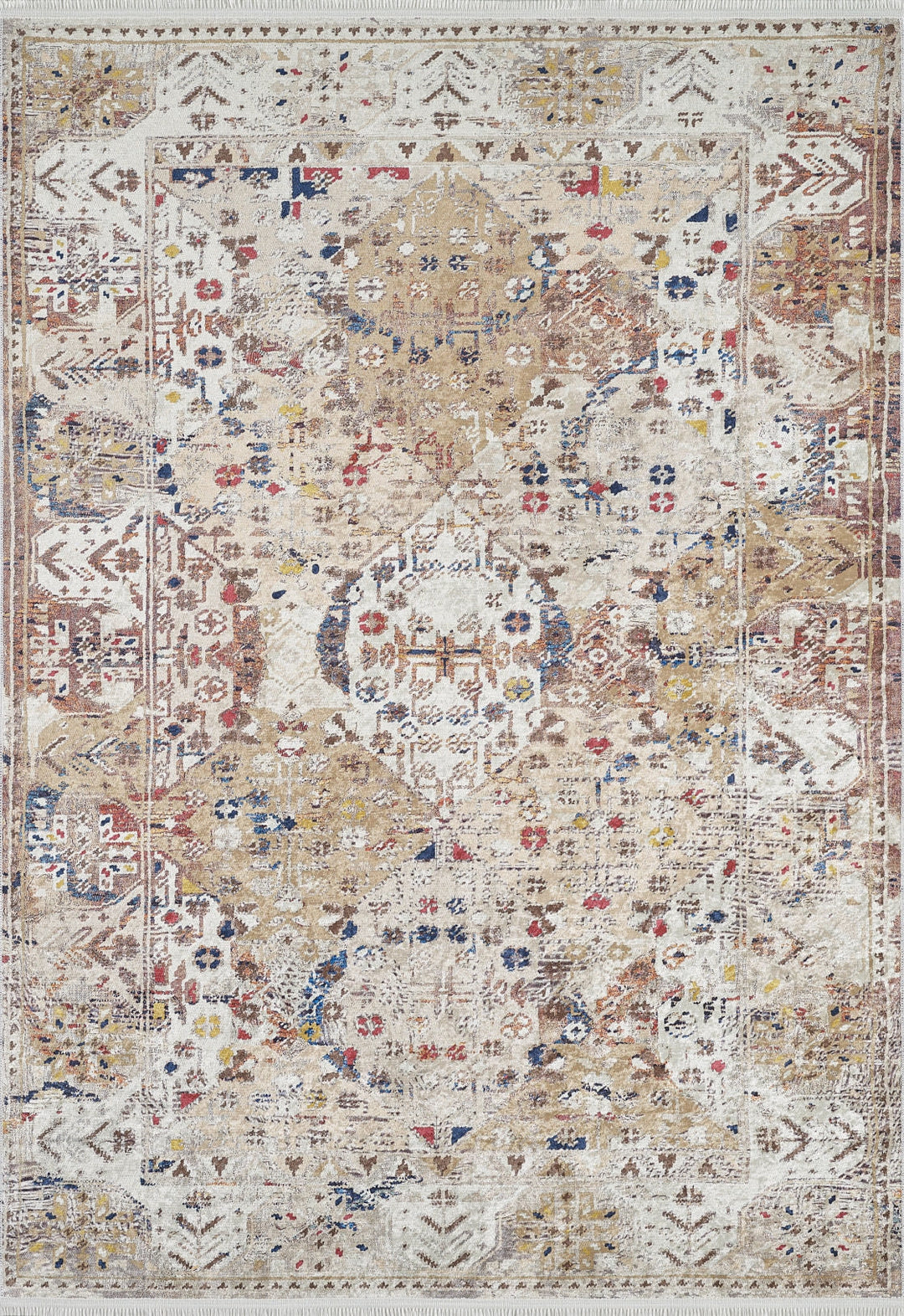 machine-washable-area-rug-Tribal-Ethnic-Collection-Cream-Beige-JR1667