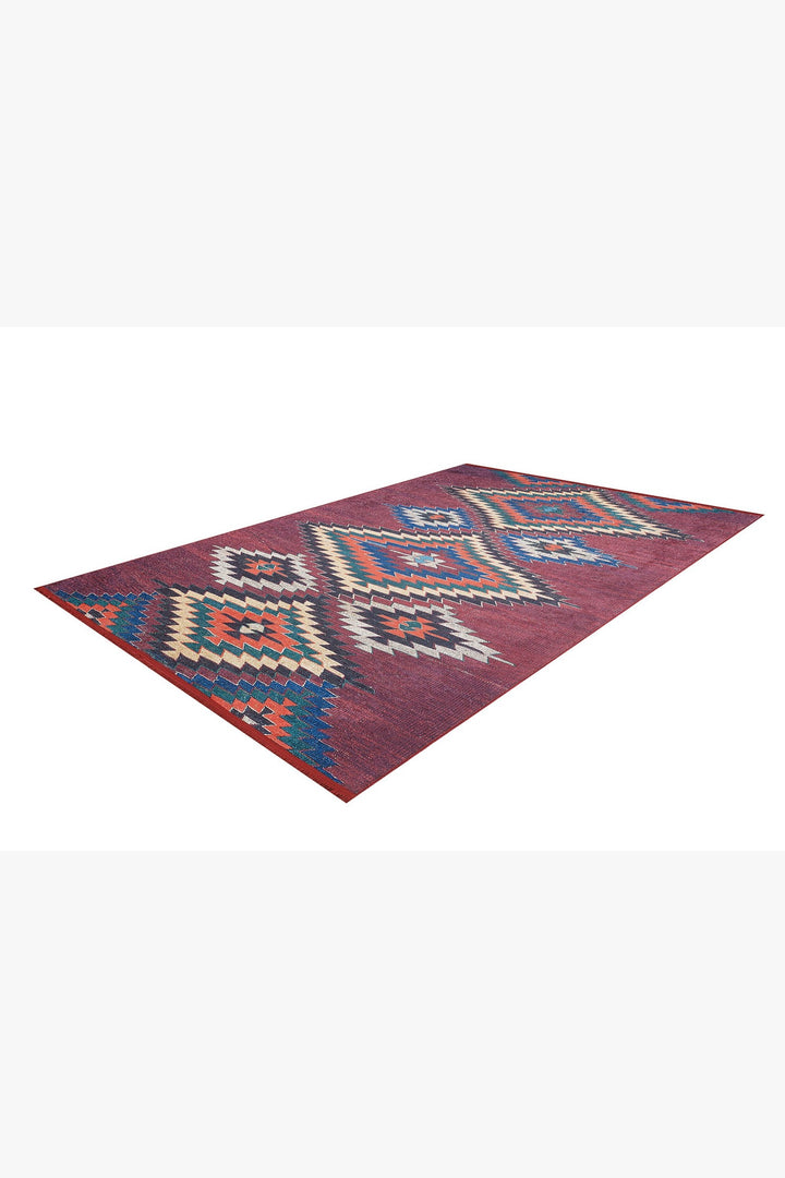 machine-washable-area-rug-Tribal-Ethnic-Collection-Red-JR1680