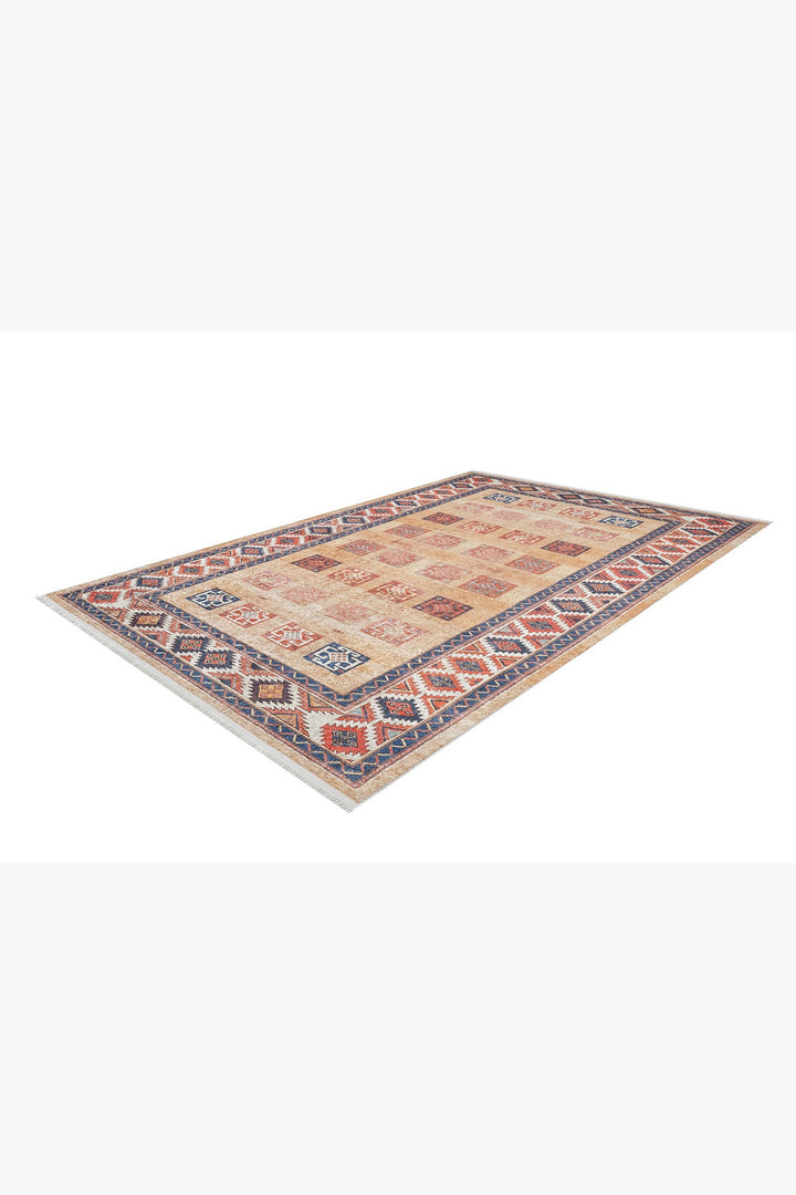 machine-washable-area-rug-Tribal-Ethnic-Modern-Collection-Orange-JR1758