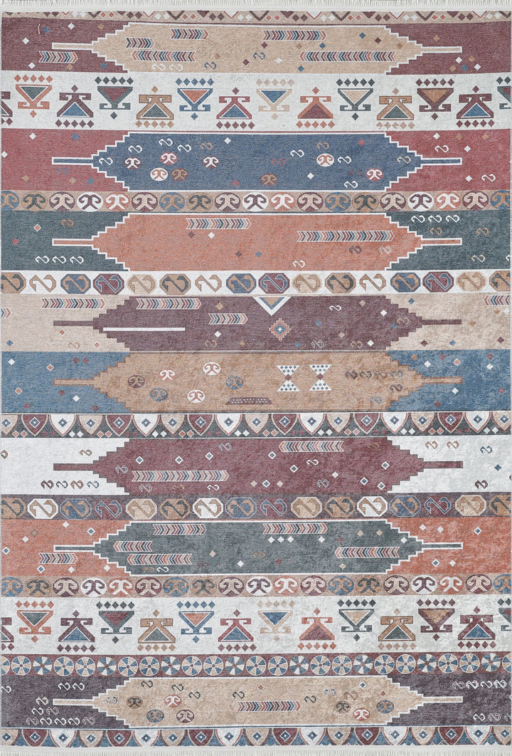 machine-washable-area-rug-Tribal-Ethnic-Collection-Multicolor-JR1961