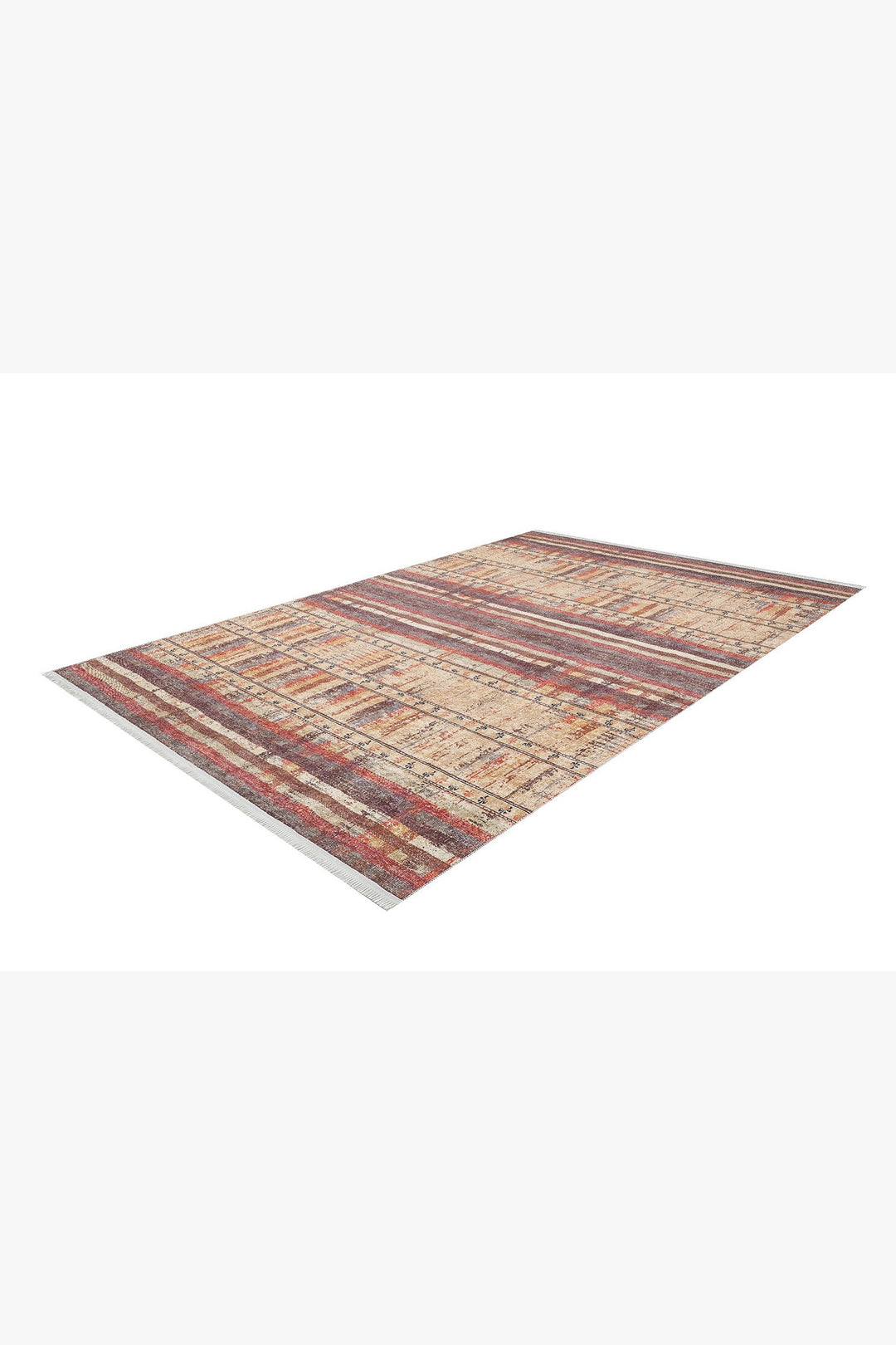 machine-washable-area-rug-Tribal-Ethnic-Collection-Yellow-Gold-Red-JR1967