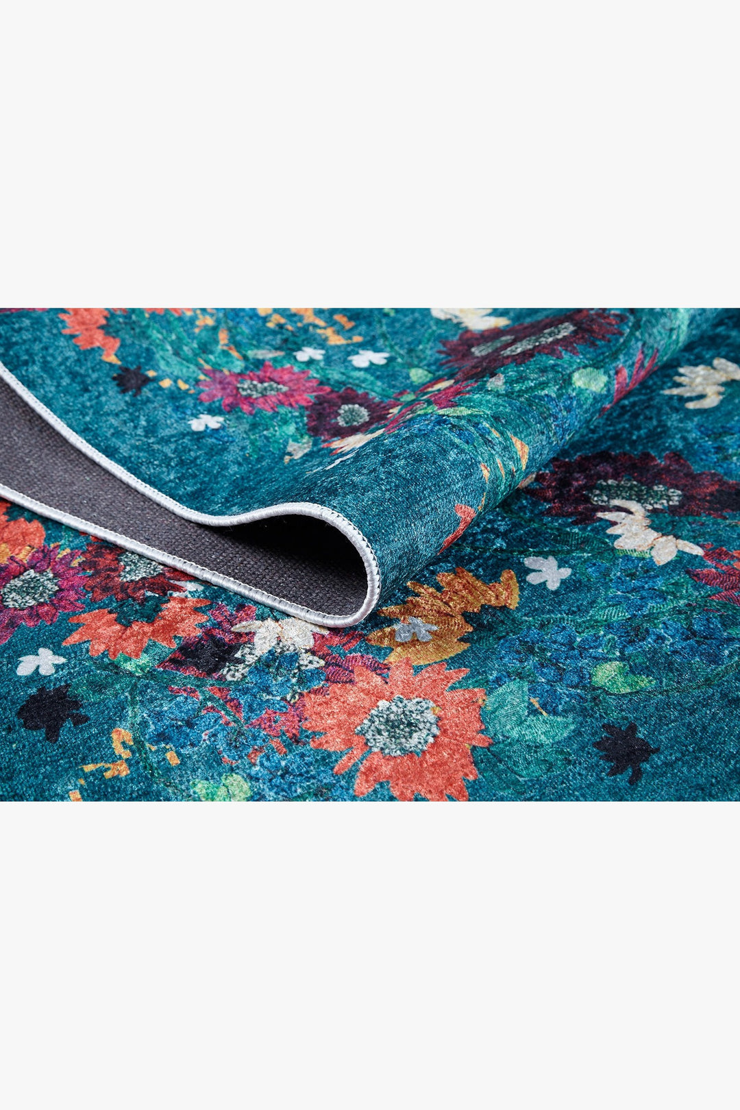 machine-washable-area-rug-Floral-Collection-Blue-Green-JR1674