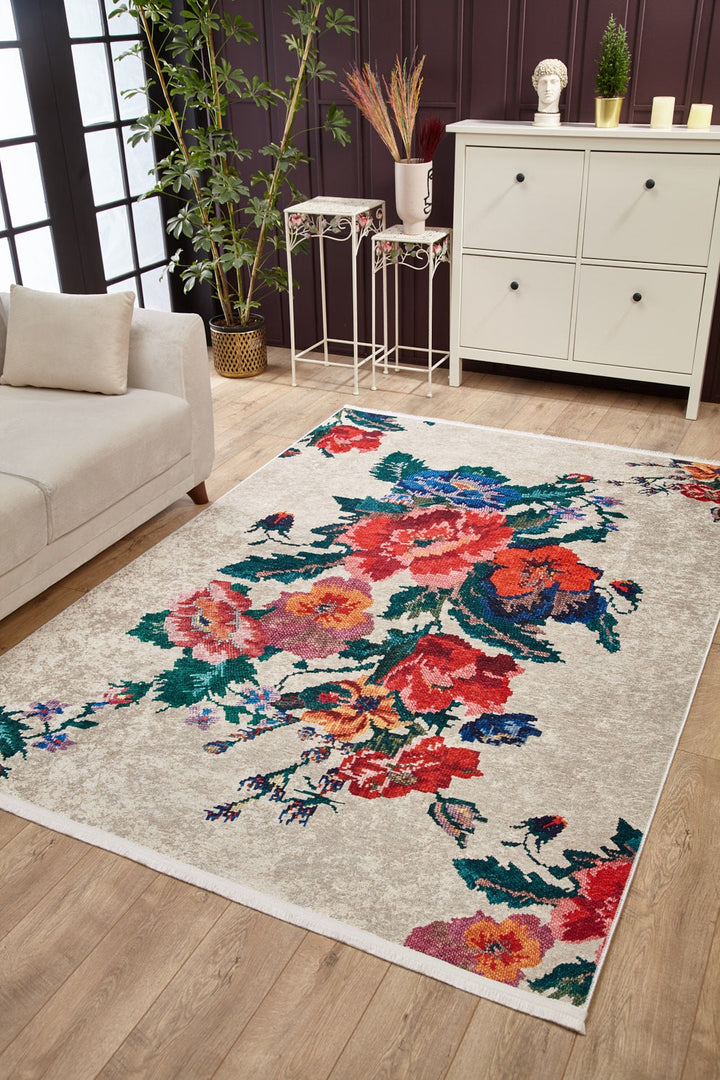 machine-washable-area-rug-Floral-Collection-Red-JR2000