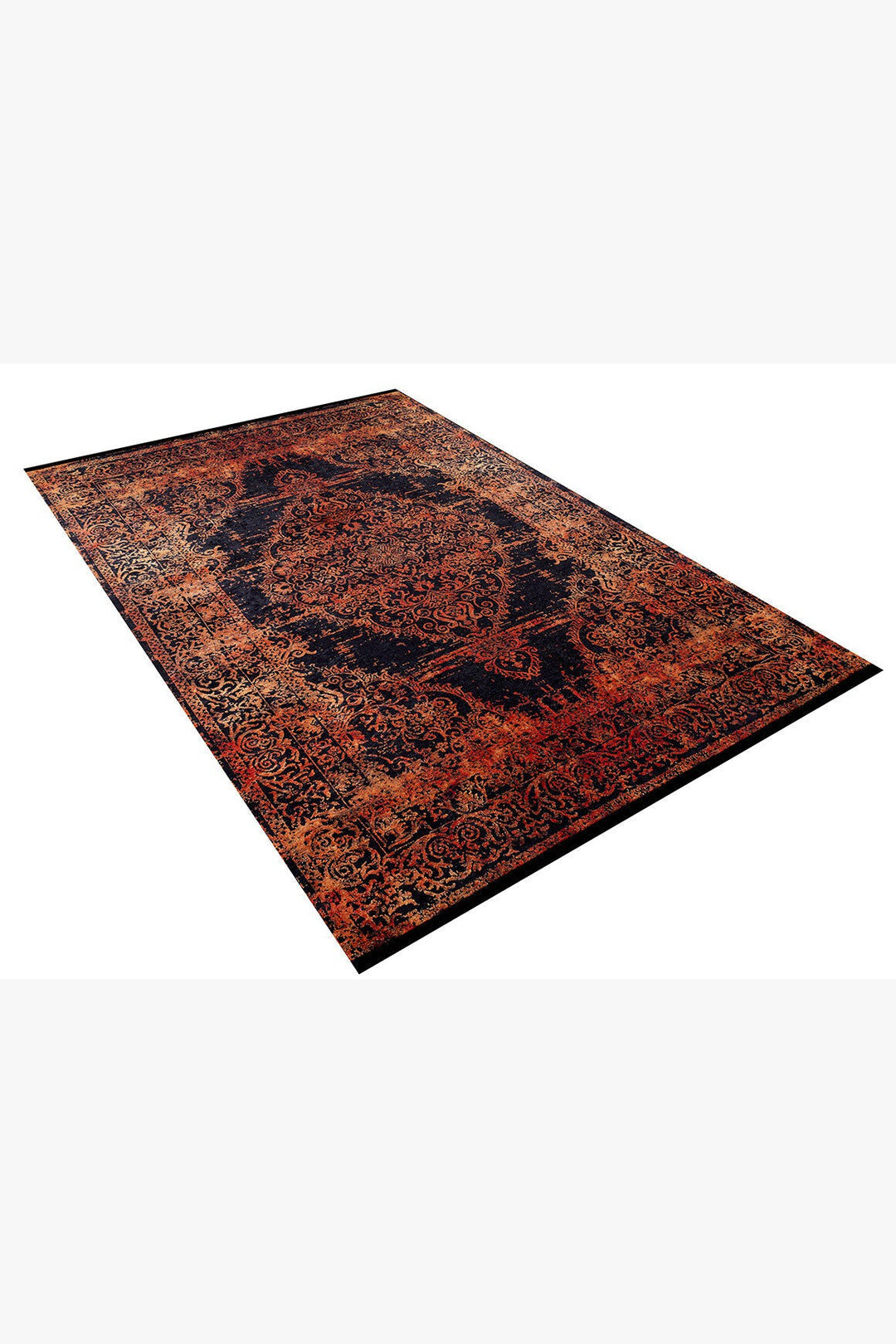 machine-washable-area-rug-Medallion-Collection-Orange-JR1490