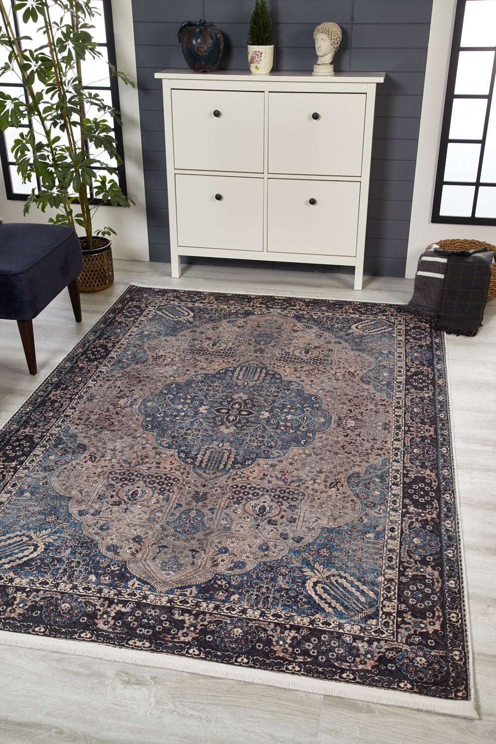 machine-washable-area-rug-Medallion-Persian-Collection-Blue-JR1971