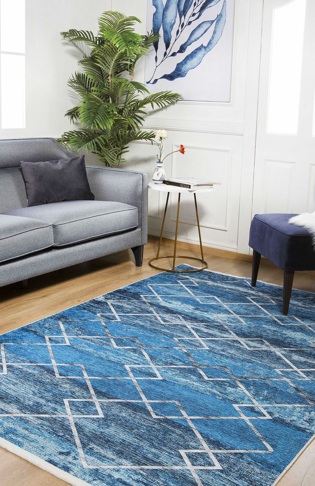 machine-washable-area-rug-Trellis-Lattice-Collection-Blue-JR1183