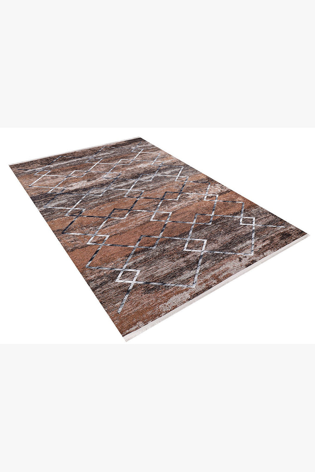 machine-washable-area-rug-Trellis-Lattice-Modern-Collection-Bronze-Brown-JR1184