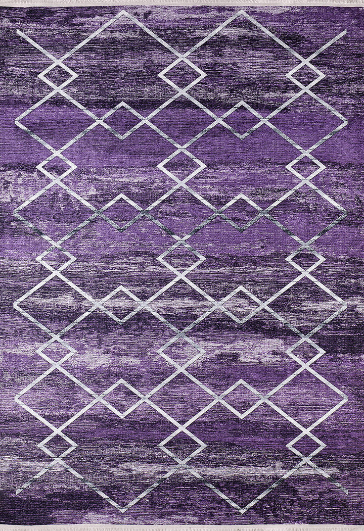 machine-washable-area-rug-Trellis-Lattice-Modern-Collection-Purple-JR1185