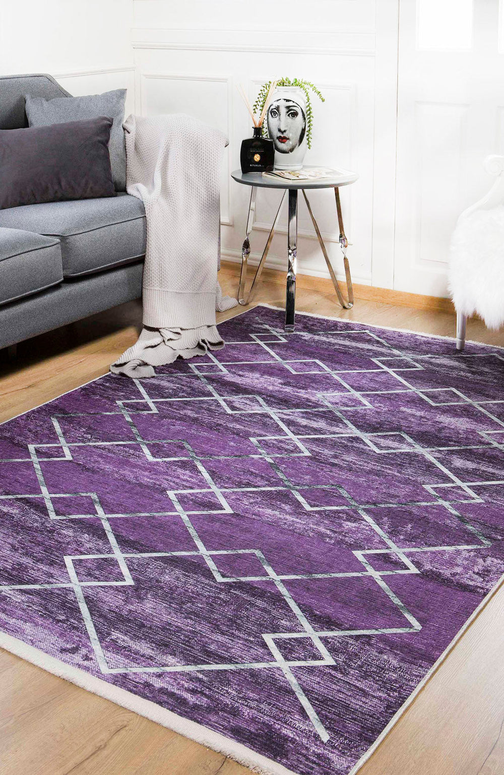 machine-washable-area-rug-Trellis-Lattice-Modern-Collection-Purple-JR1185