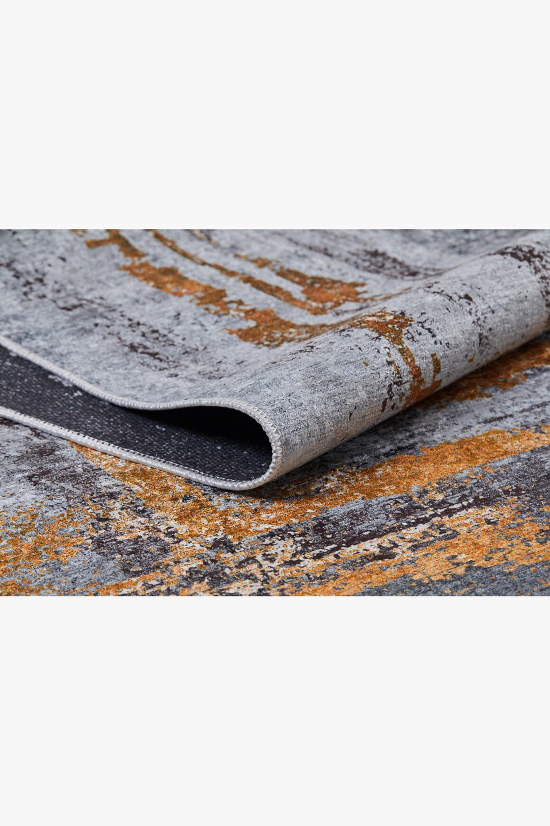 machine-washable-area-rug-Bordered-Modern-Collection-Gray-Anthracite-Orange-JR1198