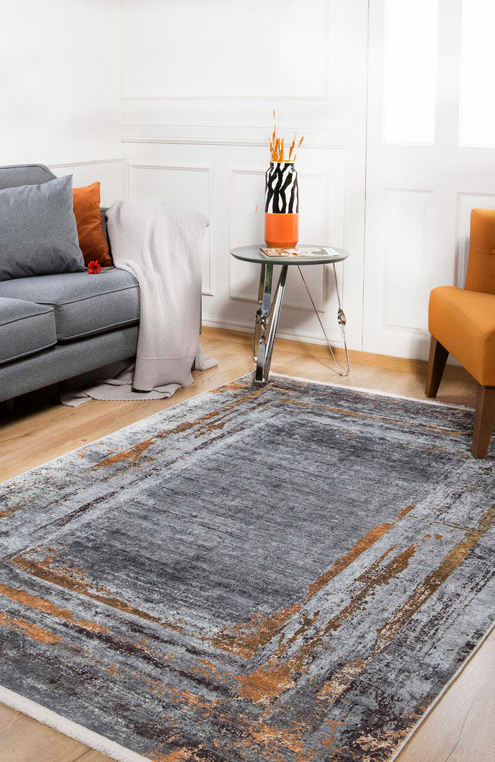 machine-washable-area-rug-Bordered-Modern-Collection-Gray-Anthracite-Orange-JR1198