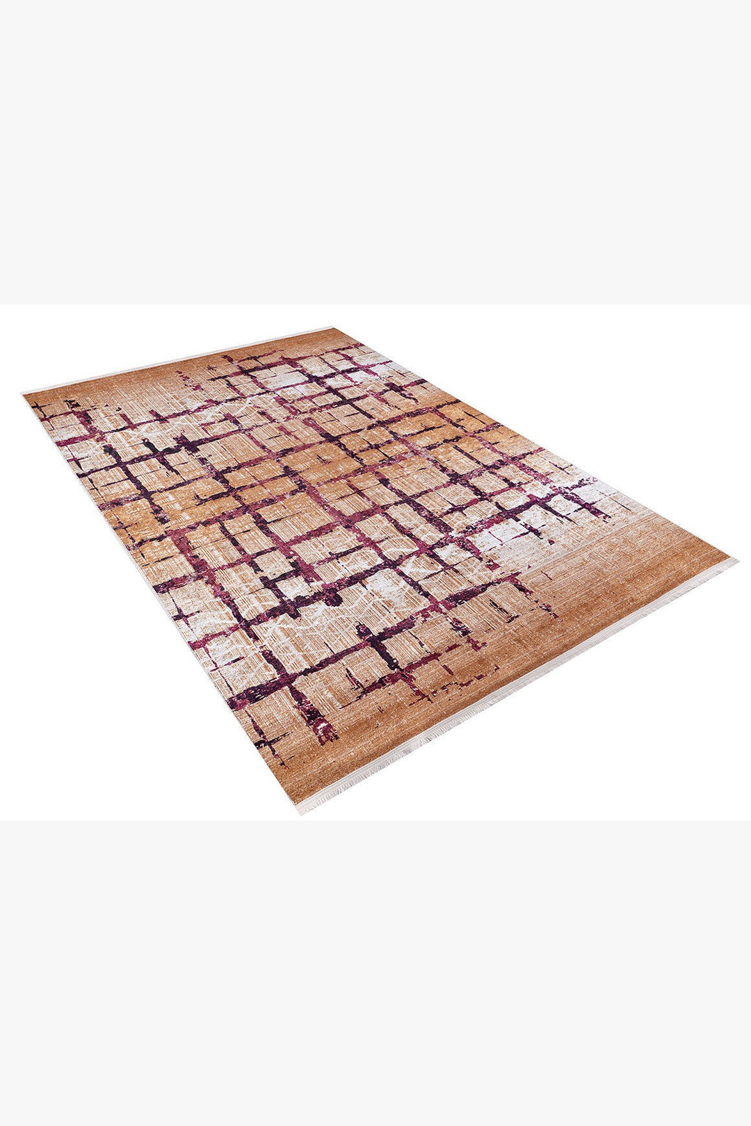 machine-washable-area-rug-Plaid-Modern-Collection-Orange-JR1204