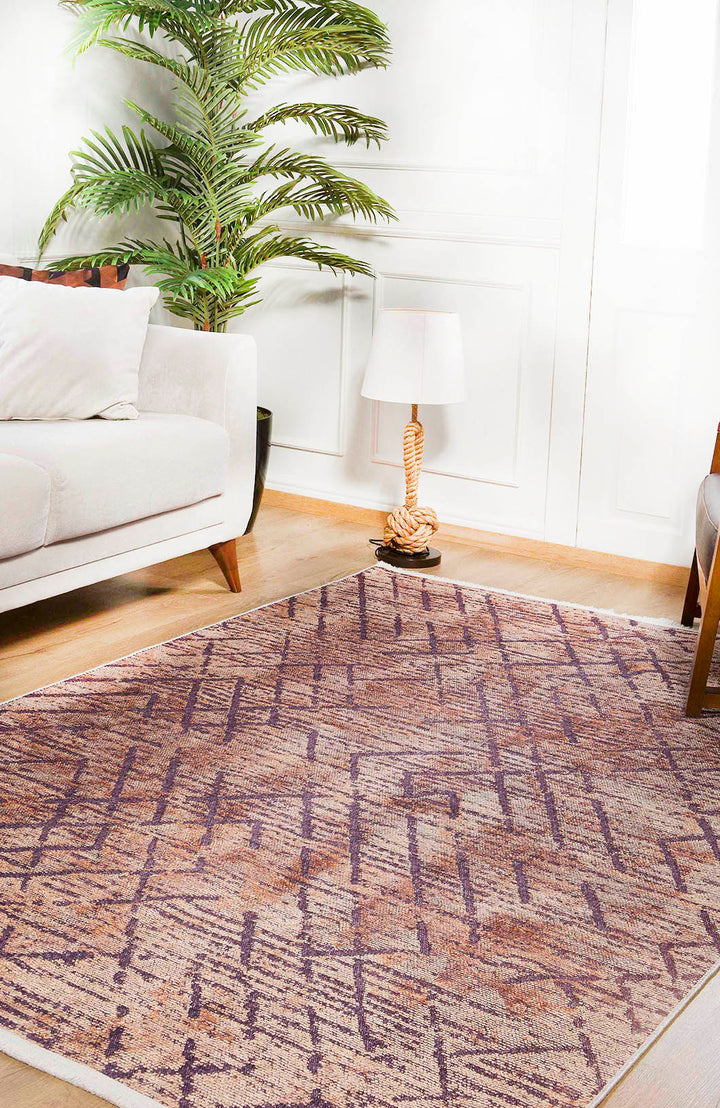 machine-washable-area-rug-Trellis-Lattice-Modern-Collection-Bronze-Brown-JR1341