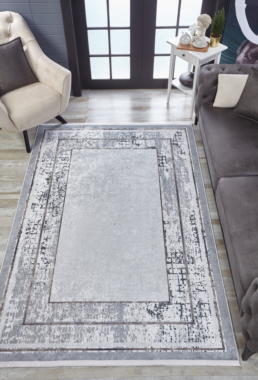 machine-washable-area-rug-Bordered-Modern-Collection-Gray-Anthracite-JR1807