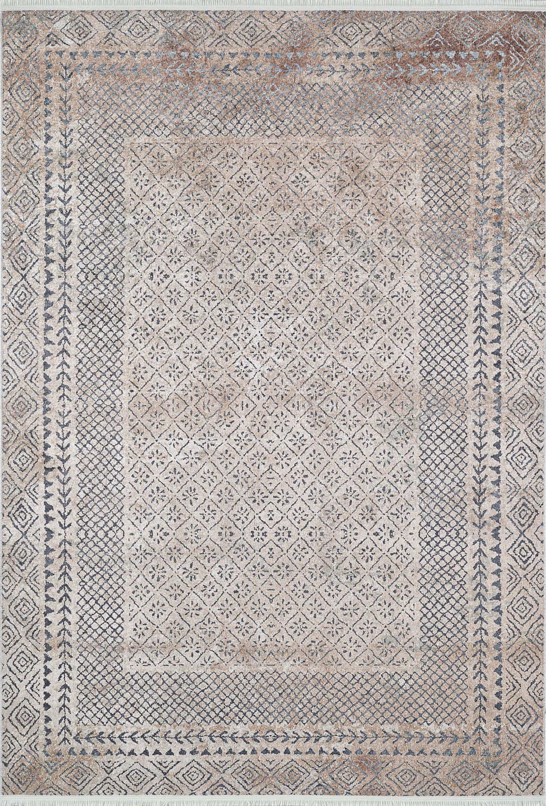 machine-washable-area-rug-Bordered-Modern-Collection-Bronze-Brown-JR1986