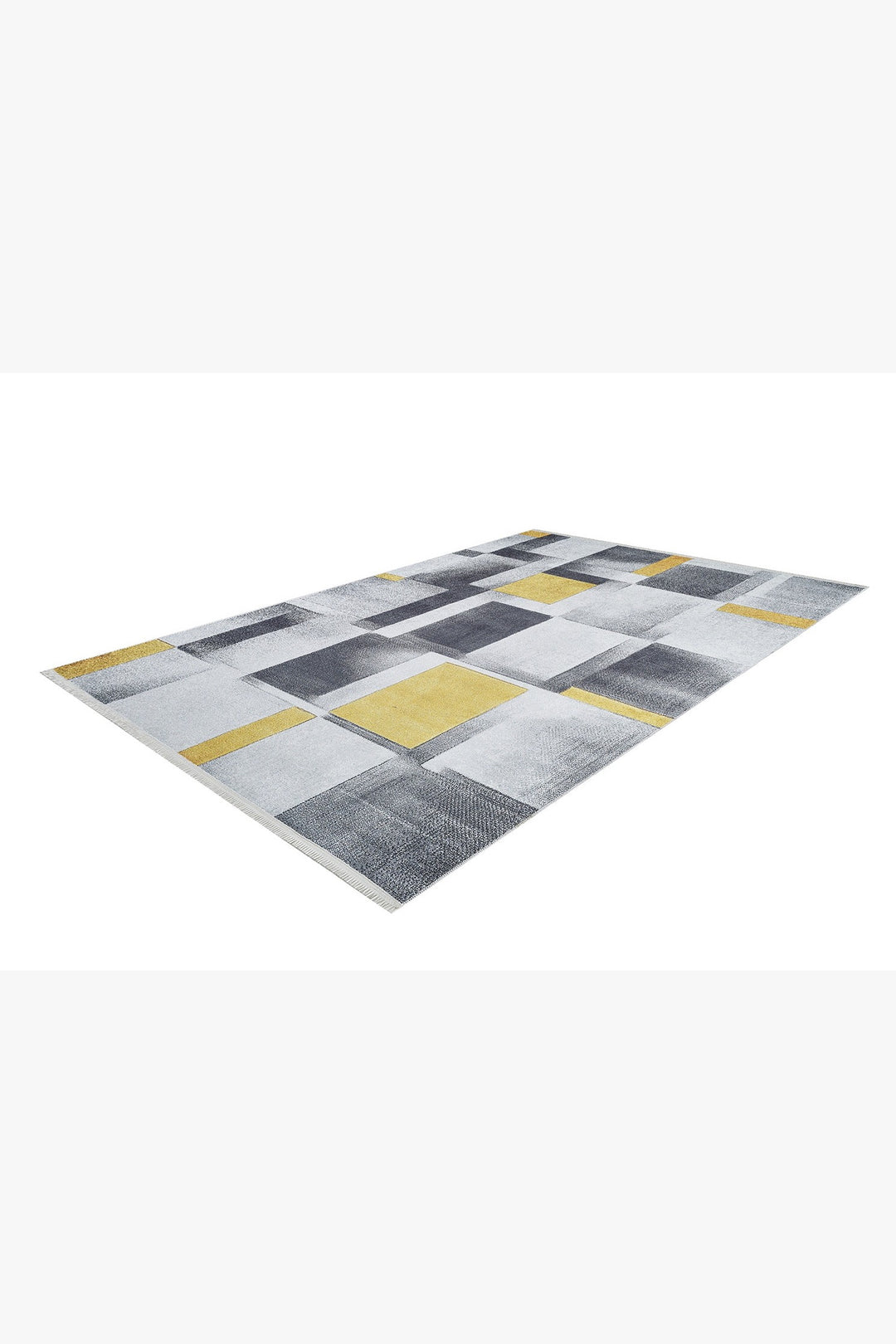 machine-washable-area-rug-Plaid-Modern-Collection-Gray-Anthracite-Yellow-Gold-JR1575
