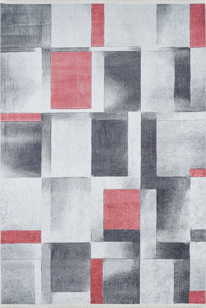 machine-washable-area-rug-Plaid-Modern-Collection-Gray-Anthracite-Red-JR1576