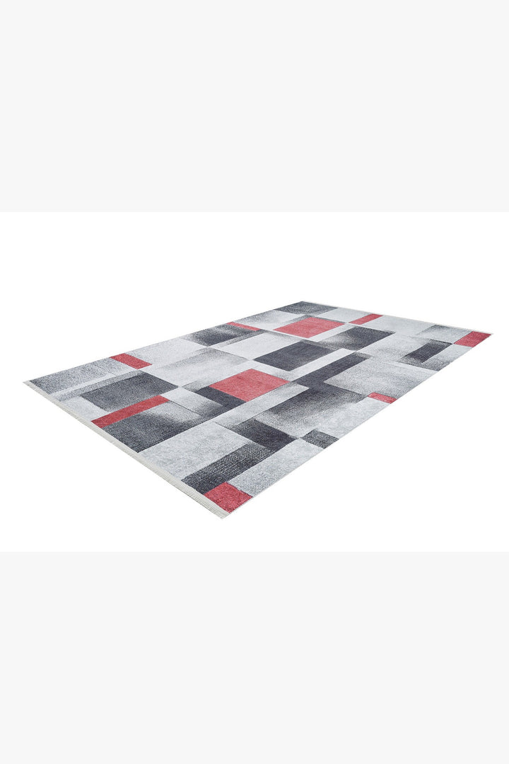 machine-washable-area-rug-Plaid-Modern-Collection-Gray-Anthracite-Red-JR1576