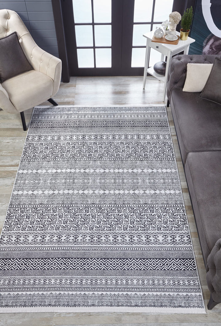machine-washable-area-rug-Bohemian-Collection-Gray-Anthracite-JR1648