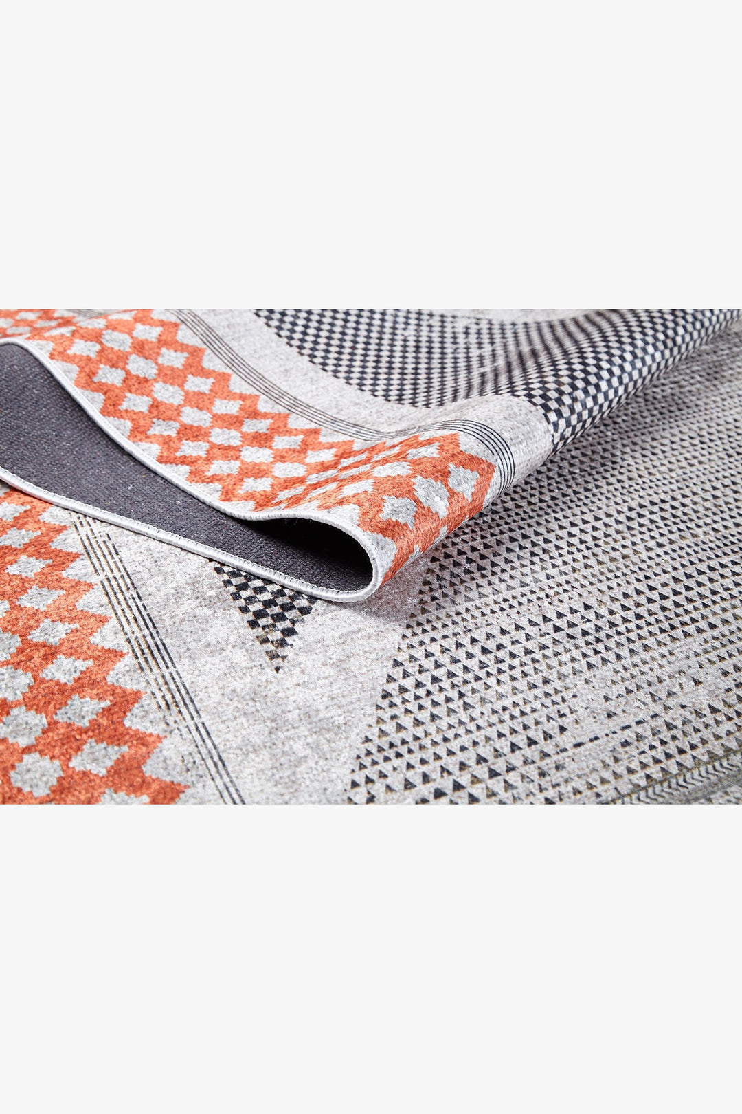 machine-washable-area-rug-Geometric-Modern-Collection-Gray-Anthracite-Orange-JR1727