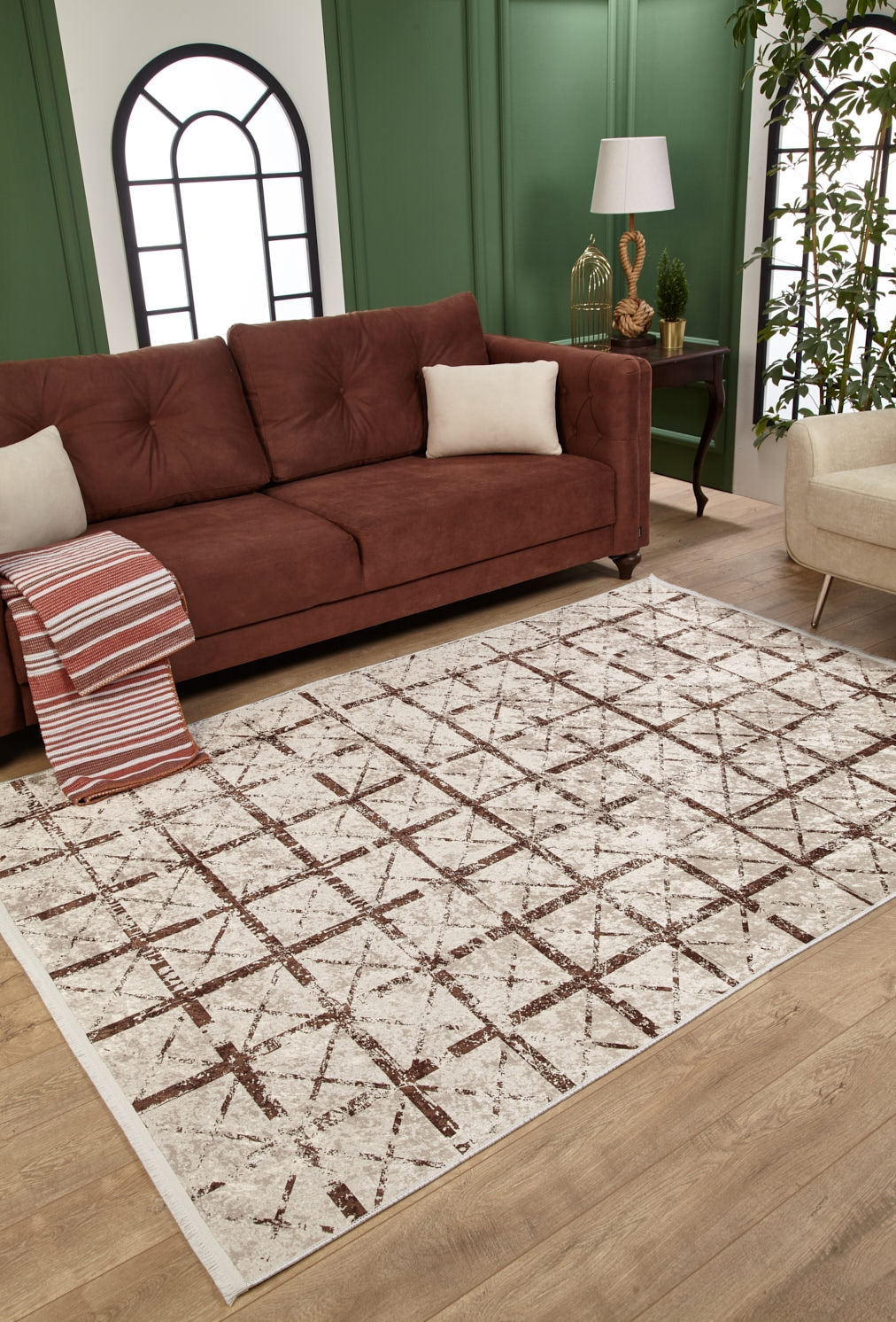 machine-washable-area-rug-Plaid-Modern-Collection-Cream-Beige-JR1804