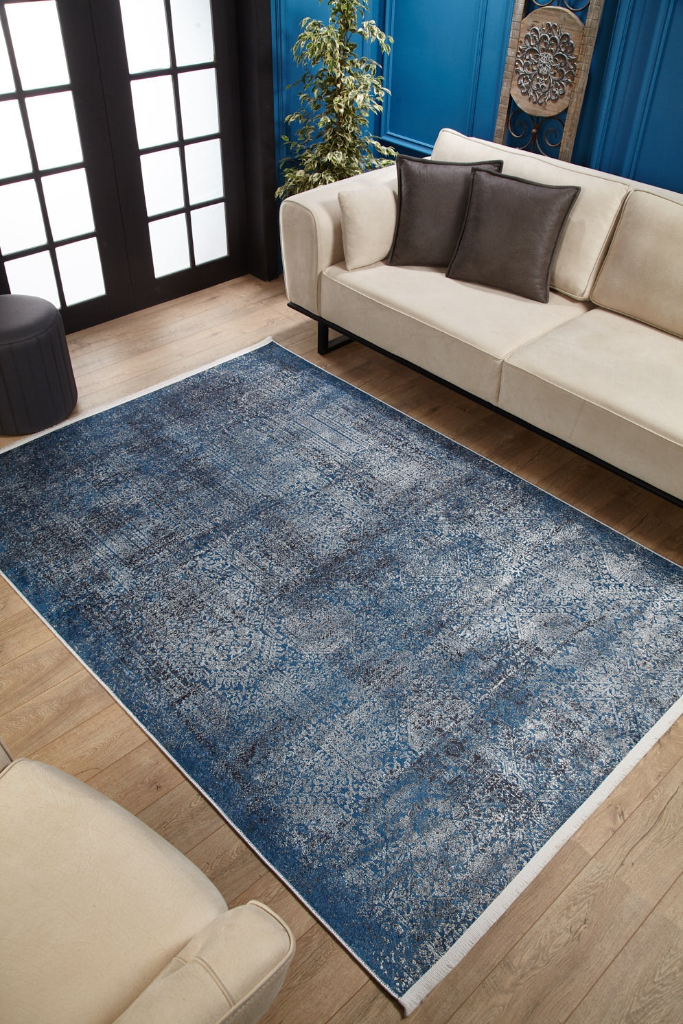 machine-washable-area-rug-Damask-Modern-Collection-Blue-JR1847