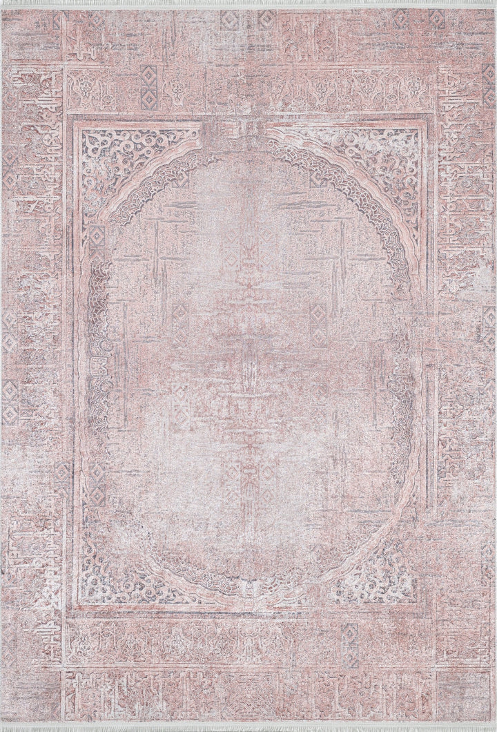 machine-washable-area-rug-Medallion-Collection-Pink-JR1924