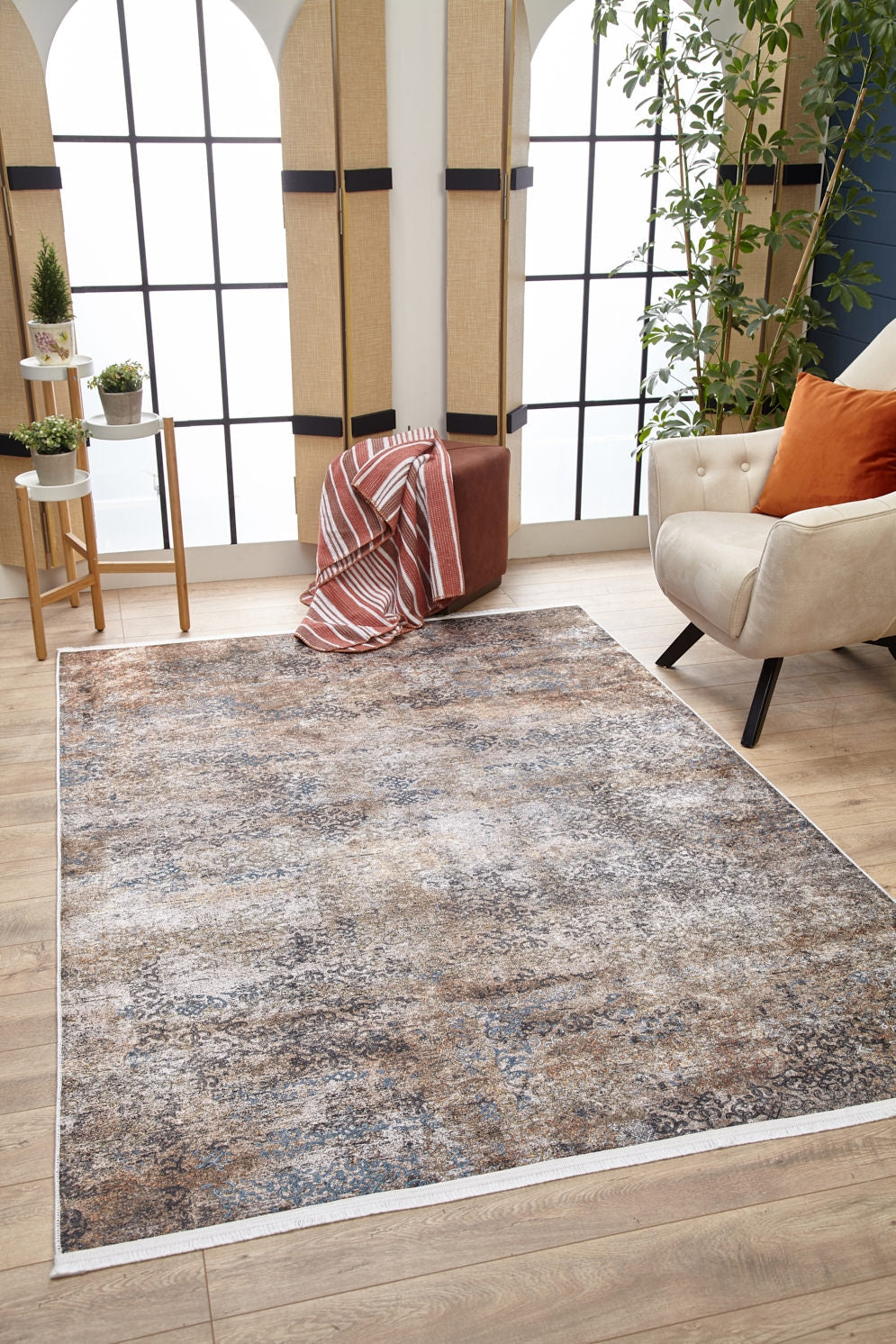 machine-washable-area-rug-Damask-Modern-Collection-Bronze-Brown-JR1945