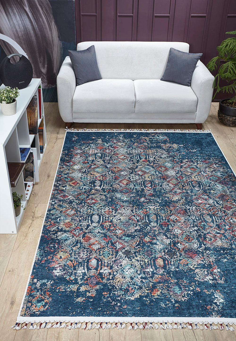 machine-washable-area-rug-Braided-Tassel-Collection-Blue-JR5005