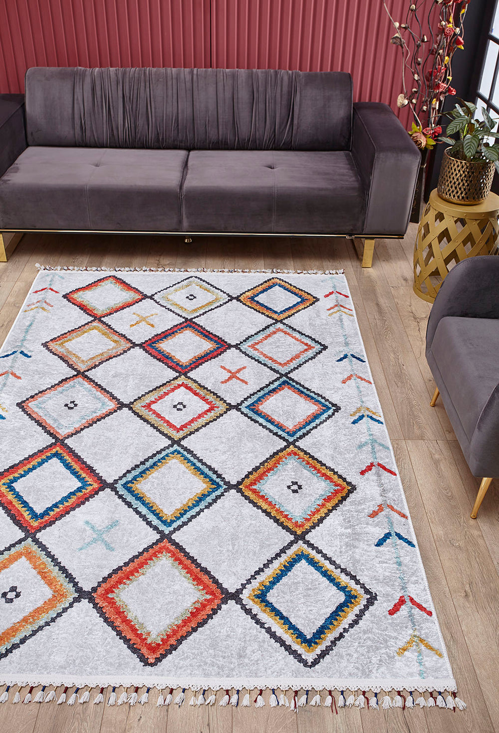 machine-washable-area-rug-Braided-Tassel-Collection-Multicolor-JR5010