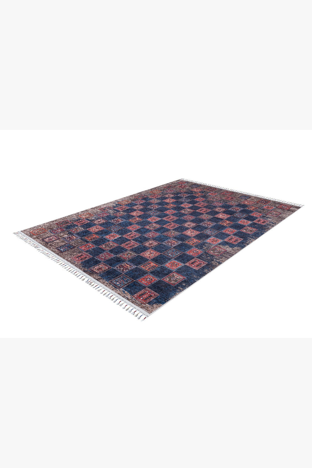 machine-washable-area-rug-Braided-Tassel-Collection-Blue-Red-JR5025