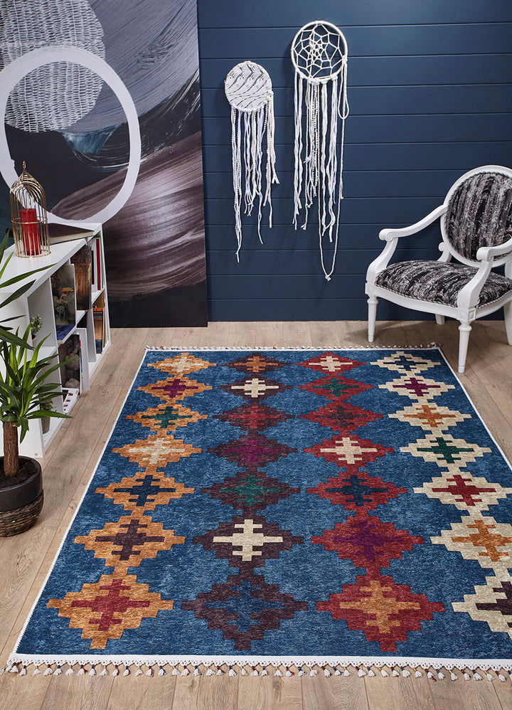 machine-washable-area-rug-Braided-Tassel-Collection-Blue-JR5032