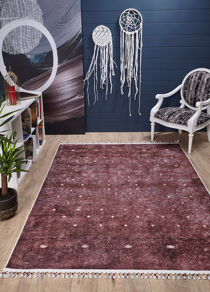 machine-washable-area-rug-Braided-Tassel-Collection-Bronze-Brown-JR5054