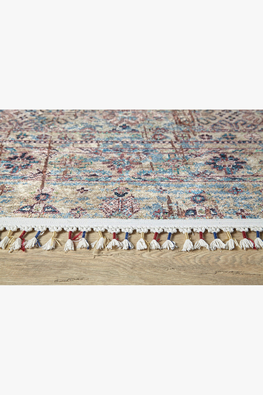 machine-washable-area-rug-Braided-Tassel-Collection-Bronze-Brown-Blue-JR5073