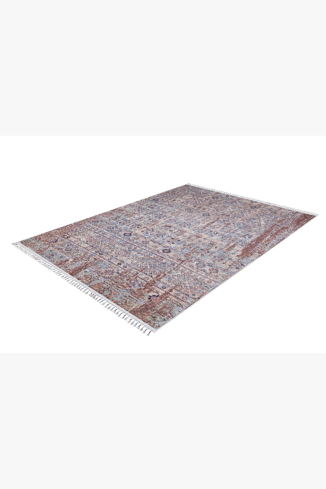 machine-washable-area-rug-Braided-Tassel-Collection-Bronze-Brown-Blue-JR5073