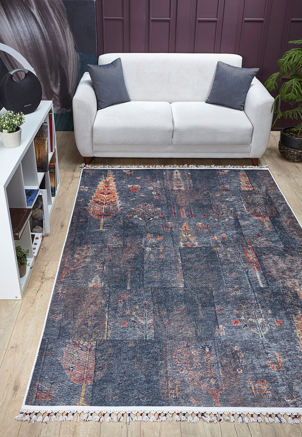 machine-washable-area-rug-Braided-Tassel-Collection-Gray-Anthracite-JR5075