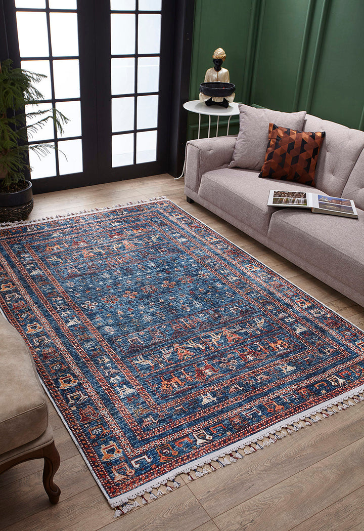 machine-washable-area-rug-Braided-Tassel-Collection-Blue-JR5092