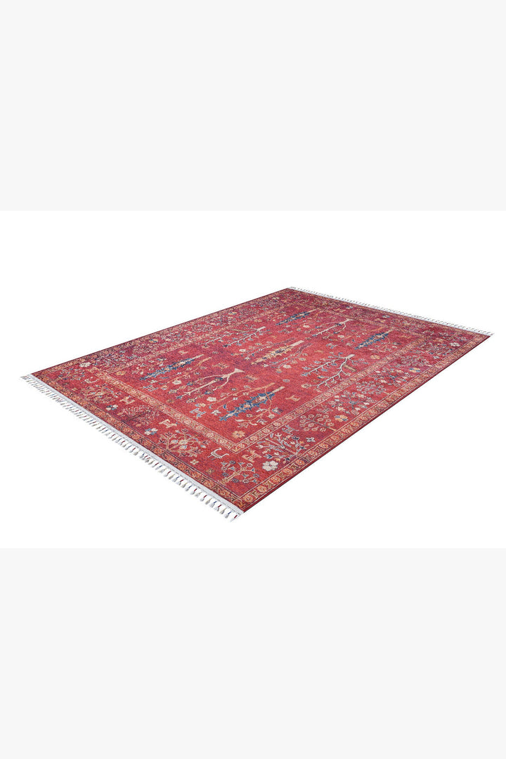 machine-washable-area-rug-Braided-Tassel-Collection-Red-JR5095