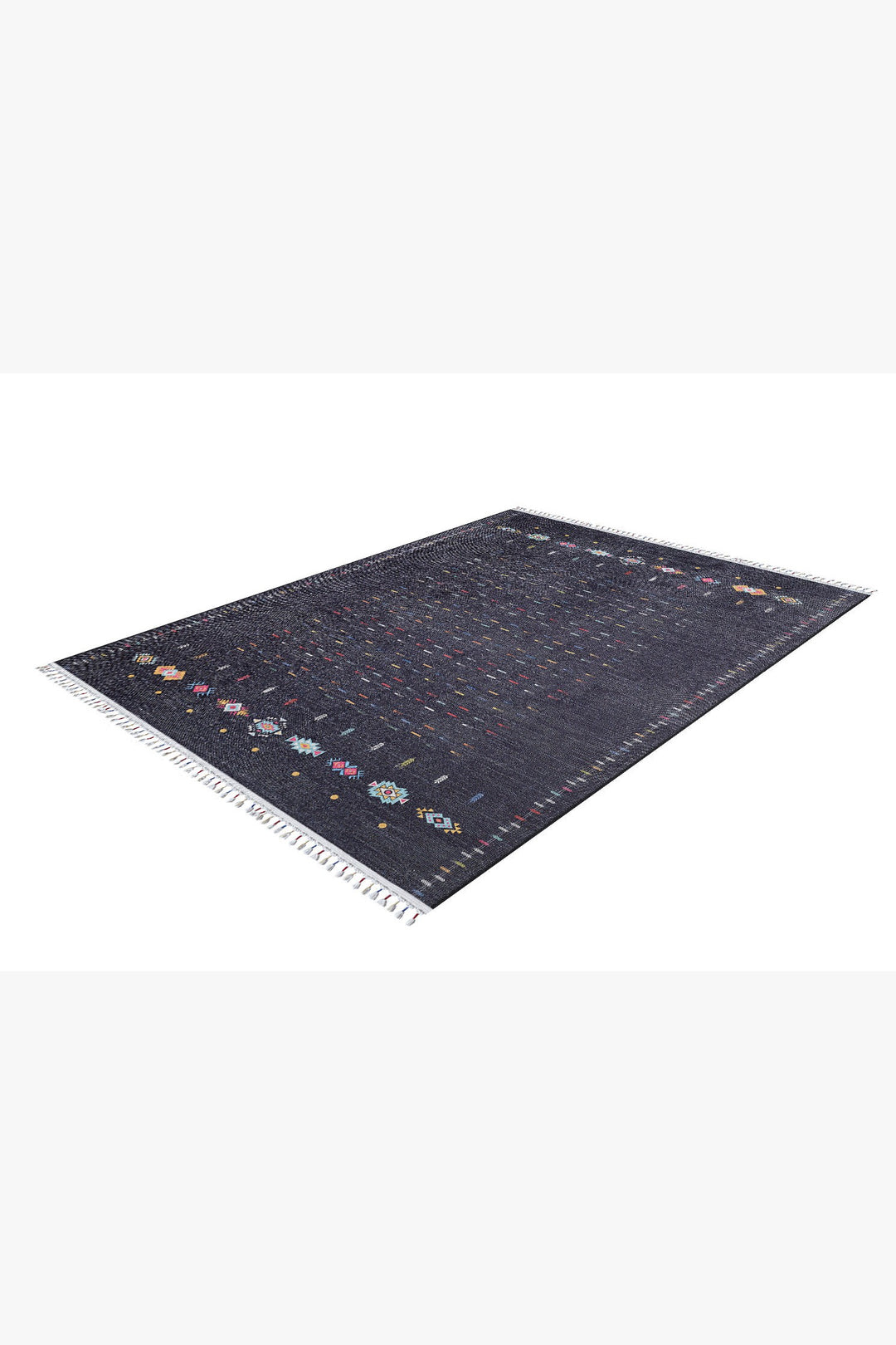 machine-washable-area-rug-Braided-Tassel-Collection-Black-JRK11