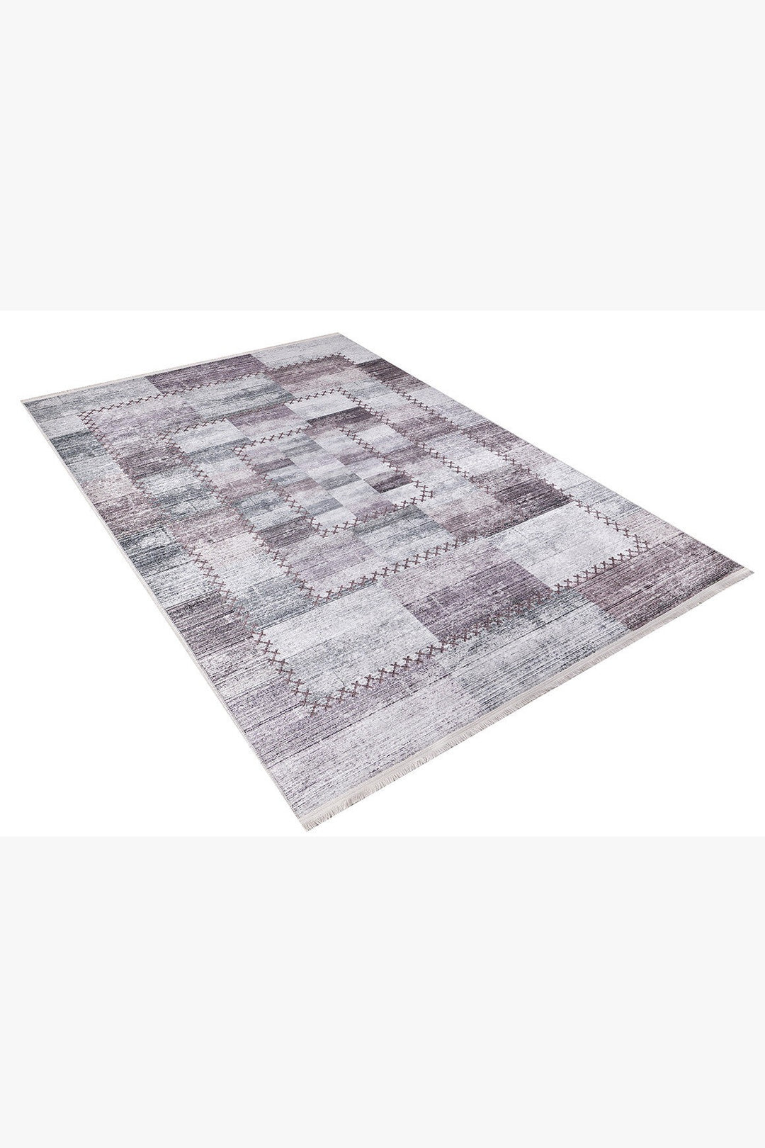 Houndstooth Hues Machine-Washable Rug - ARH034