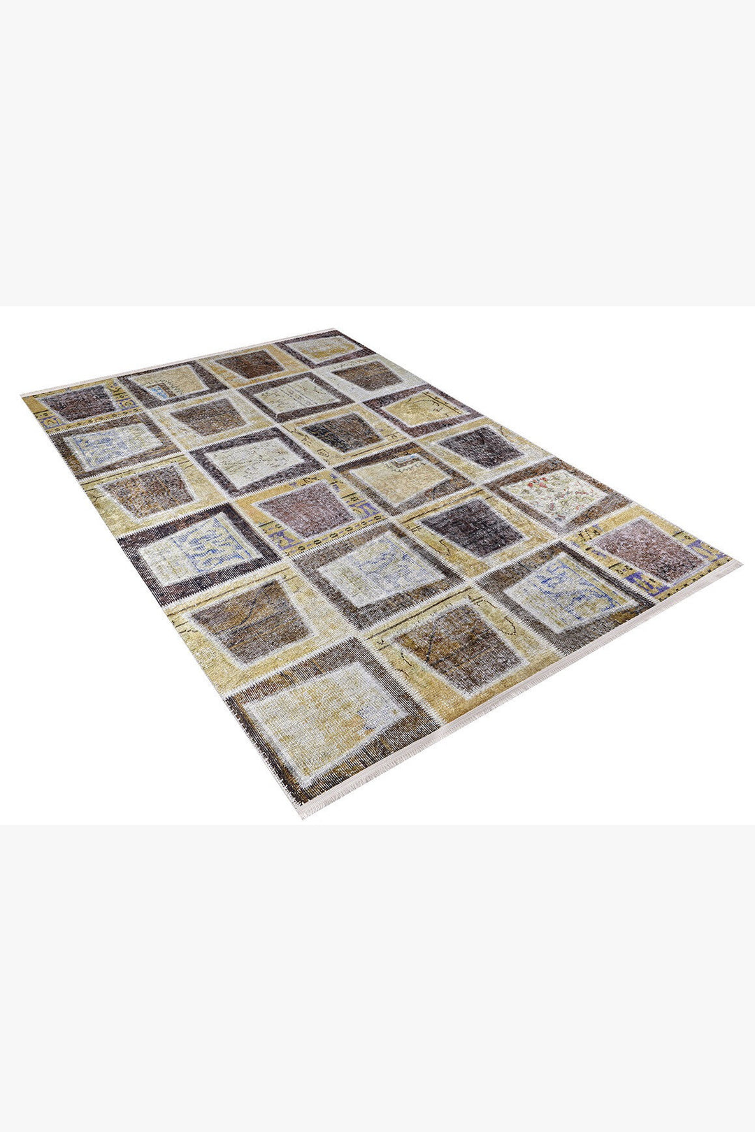 machine-washable-area-rug-Plaid-Modern-Collection-Bronze-Brown-JR183