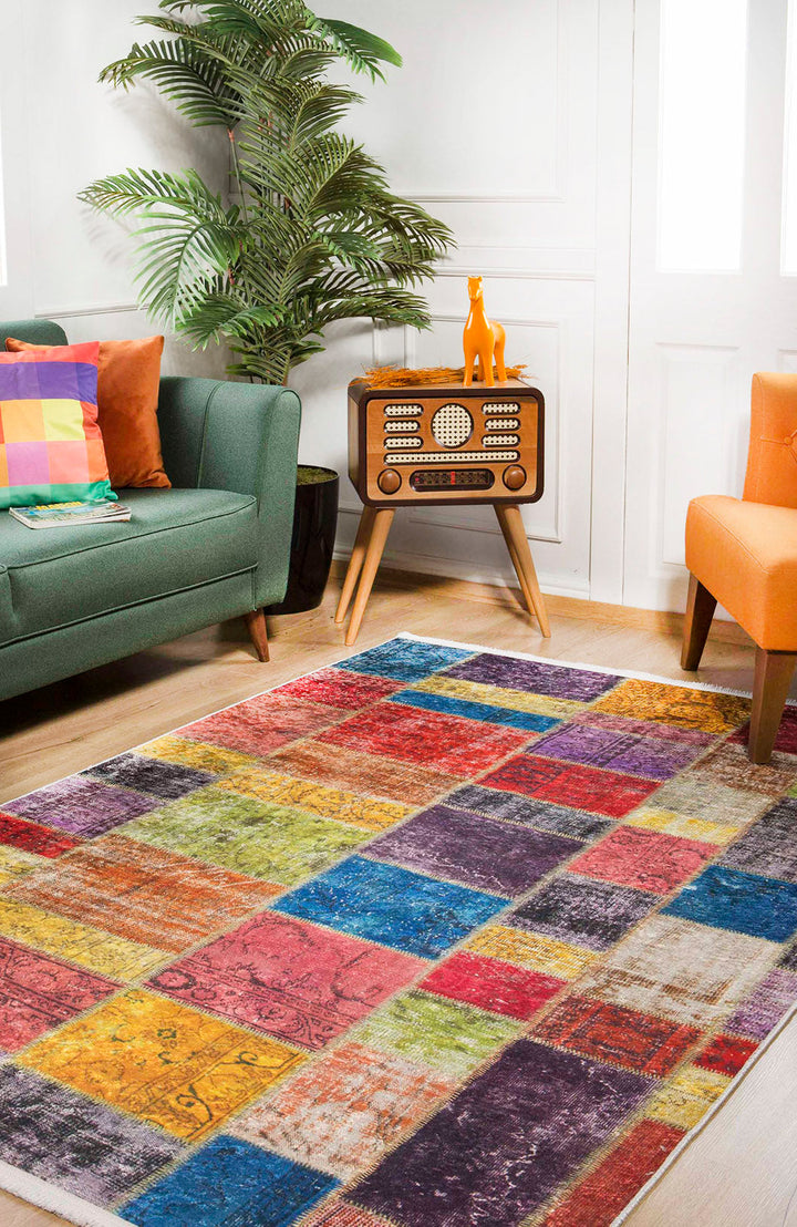 machine-washable-area-rug-Plaid-Modern-Collection-Multicolor-JR210