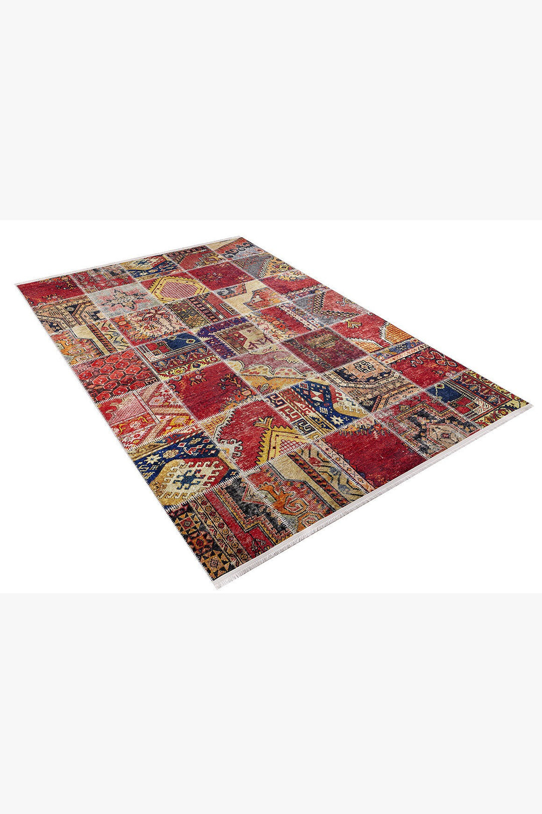 machine-washable-area-rug-Patchwork-Collection-Red-JR232