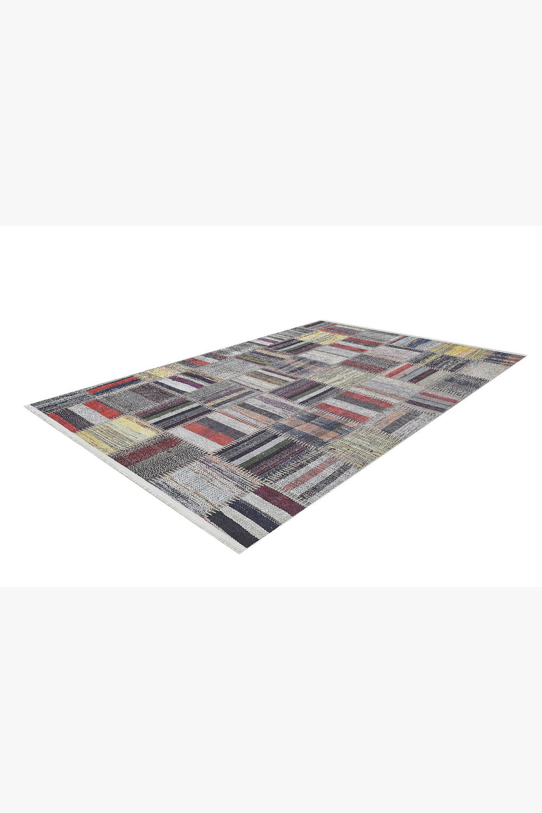 machine-washable-area-rug-Patchwork-Modern-Plaid-Collection-Multicolor-JR1620