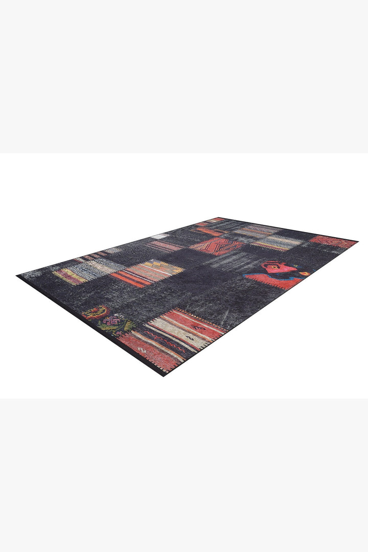 machine-washable-area-rug-Patchwork-Collection-Black-JR1956