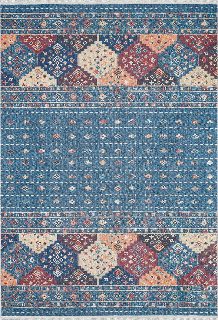 machine-washable-area-rug-Tribal-Ethnic-Collection-Blue-JR1641