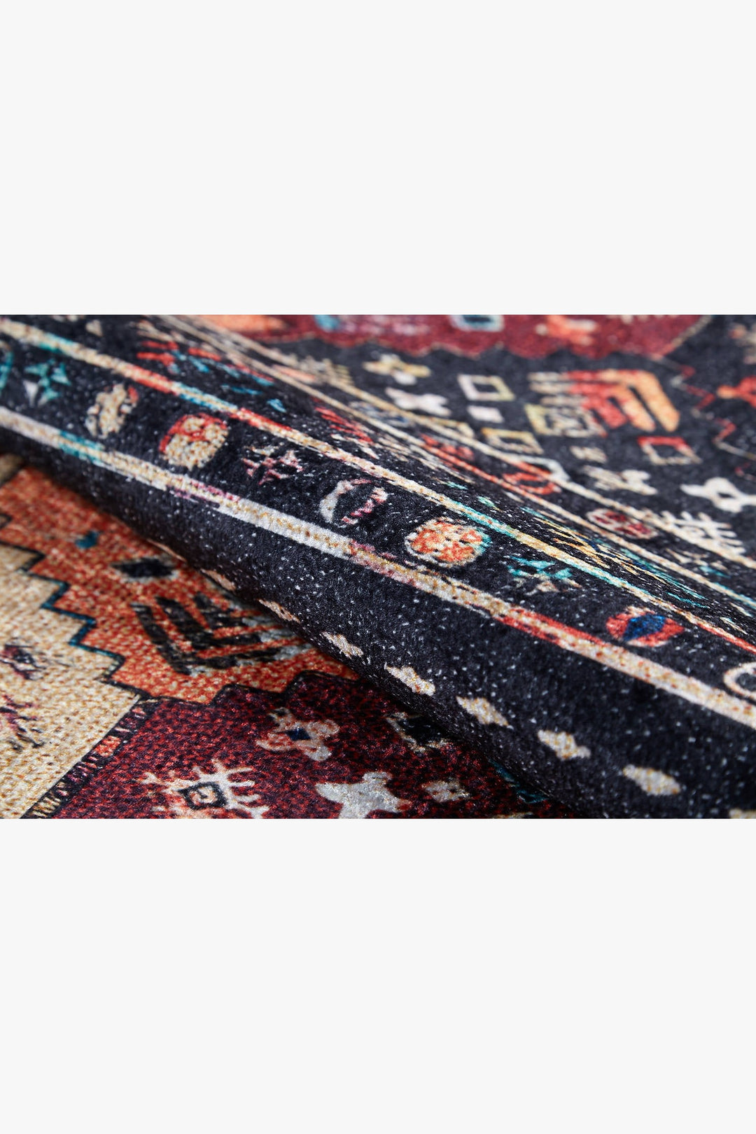 machine-washable-area-rug-Tribal-Ethnic-Collection-Black-JR1643