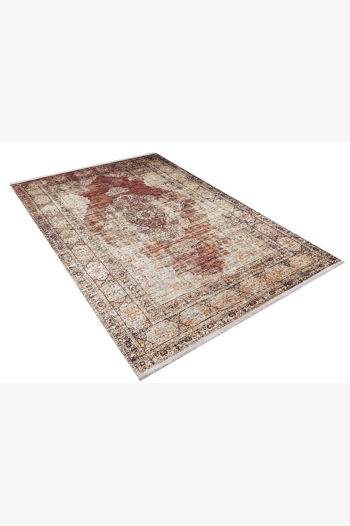 machine-washable-area-rug-Vintage-Medallion-Collection-Bronze-Brown-JR1009