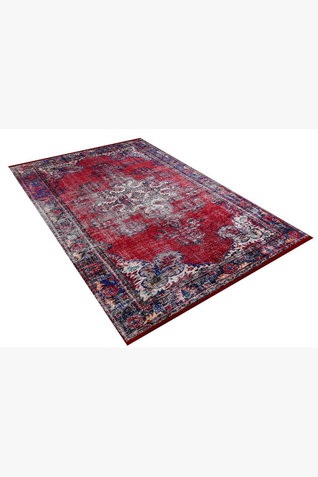 machine-washable-area-rug-Vintage-Collection-Red-JR901