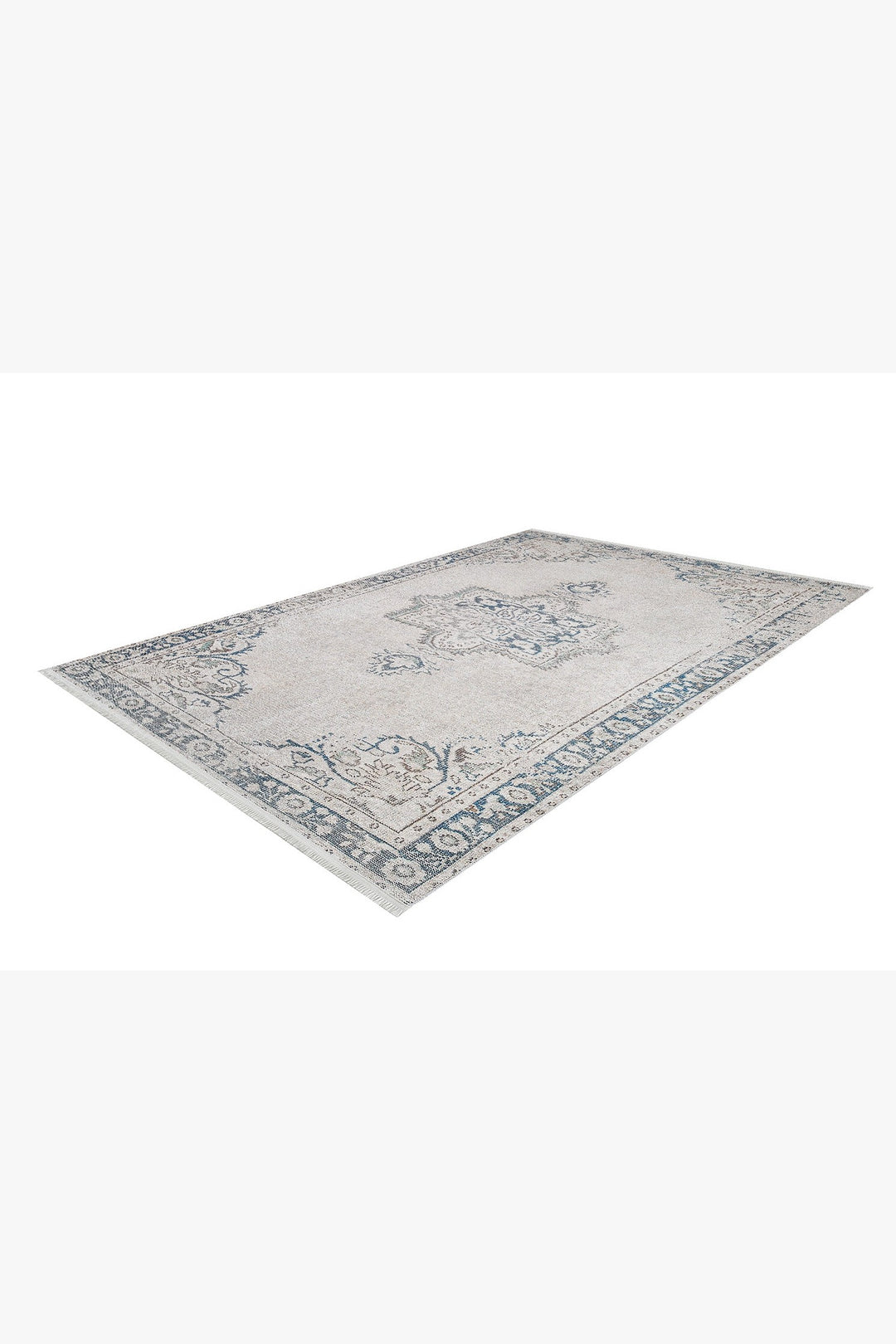 machine-washable-area-rug-Medallion-Vintage-Collection-Blue-Cream-Beige-JR1688